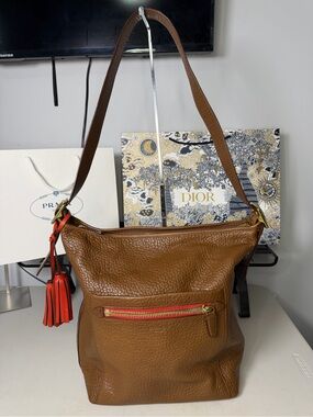 Coach Legacy Duffle Bleecker Shoulder Bag 19913 Cognac Pebbled Leather